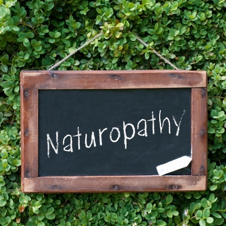Naturopathy Sign on Blackboard