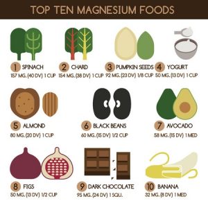 34784396 - top ten magnesium foods vector